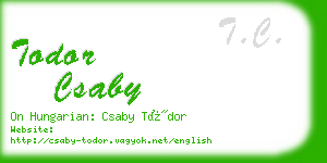 todor csaby business card